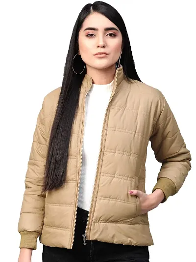 VOXATI Women's Solid Puffer Jacket