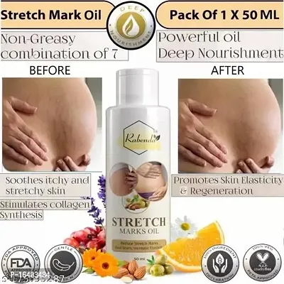 Rabenda Present Repair Stretch Marks Removal Natural Heal Pregnancy Breast Hip Legs Mark Oil 100 Ml Pack Of 1-thumb0