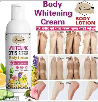 Rabenda Whitening body lotionon  SPF15+ Skin Lighten  brightening cream (100 ml.) Pack of 1