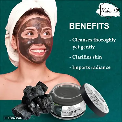 Rabenda NATURAL'S Bamboo Charcoal Face  Body Scrub With Activated Charcoal, Peppermint  Thyme For Helps in Deep Exfoliation and Remove Blackheads (100% Organic Skin Care Product) Scrub pack of 1-thumb3