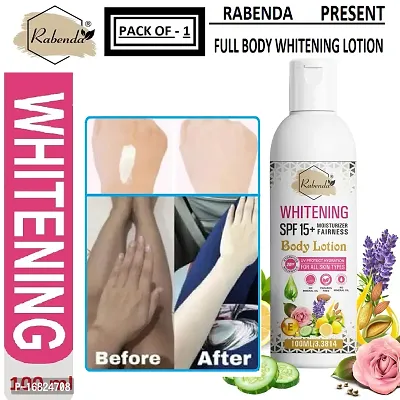 Rabenda Whitening body lotionon  SPF15+ Skin Lighten  brightening cream (100 ml.) Pack of 1