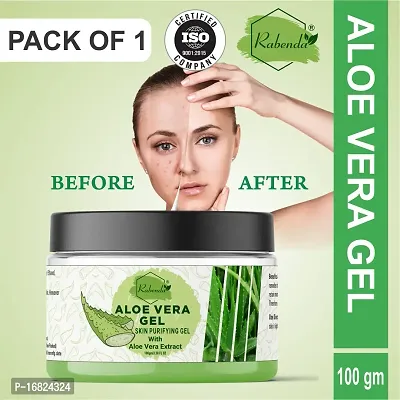 Rabenda Natural Aloe Vera Gel 92%Moisturizer Gel Cream Acne Blackheads Treatment For Skin Repair Shrink Pores Sleep Mask SkinCarenbsp;nbsp;(100 g) pack of 1