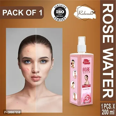 Rabenda Rose Water, Helps in Skin toning, For Men and Women, Gulab Jal, Chemical Free  (200 ml) PackOf 1