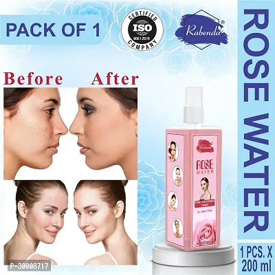 Rabenda Rose Water, Helps in Skin toning, For Men and Women, Gulab Jal, Chemical Free  (200 ml) PackOf 1-thumb0