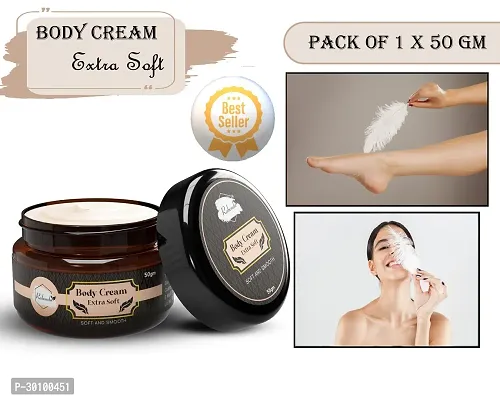 Body Extra Soft Cream ilky Soft Skin Paraben Free (50 g) (Pack of 1)-thumb0