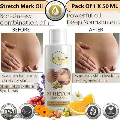 Rabenda present Repair Stretch Marks Removal - Natural Heal Pregnancy Breast, Hip, Legs, Mark oil 50 ml pack of 1-thumb0