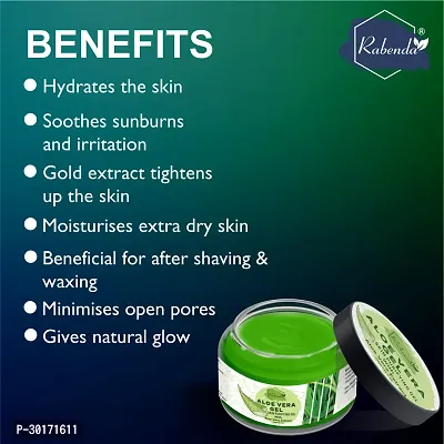 Rabenda Natural Aloe Vera Gel Moisturizer Gel Cream Acne Blackheads Treatment  Repair (100 g) pack of 1-thumb2