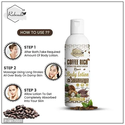 Rabenda Coffee Rich Hydration Moisturizer Body Lotion with coffee  Shea Butter | (100 ML) | Pack of 1-thumb3