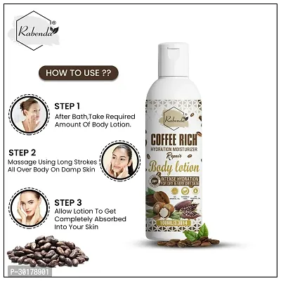 Rabenda Coffee Rich Hydration Moisturizer Body Lotion with coffee  Shea Butter | (100 ML) | Pack of 1-thumb3