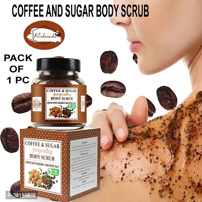 Rabenda Exfoliating Coffee Body Scrub for Soft-Smooth Skin De-Tan Bathing Scrub 100 g - Natural  Vegan