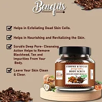 Rabenda Exfoliating Coffee Body Scrub for Soft-Smooth Skin De-Tan Bathing Scrub 100 g - Natural  Vegan-thumb2