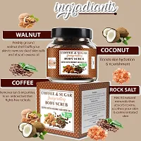 Rabenda Exfoliating Coffee Body Scrub for Soft-Smooth Skin De-Tan Bathing Scrub 100 g - Natural  Vegan-thumb1