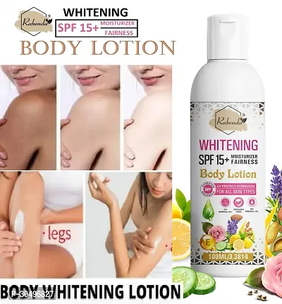 Rabenda Whitening Body Lotion On SPF15+ Skin Lighten  Brightening Body Lotion Cream (100 Ml) Pack Of 1 Lotion  Creams-thumb0