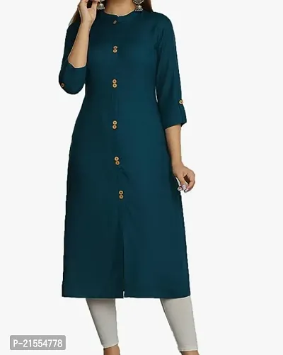 Stylish A-Line Cotton Blend Kurta For Women-thumb0