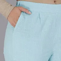 Real Bottom Women Regular Fit Elastic Waist Cotton Formal Trouser (All Colour & Size)-thumb3