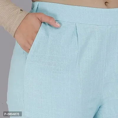 Real Bottom Women Regular Fit Elastic Waist Cotton Formal Trouser (All Colour & Size)-thumb4
