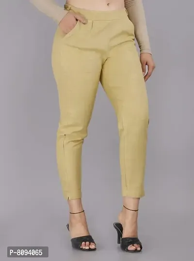 Women Regular Fit Casual Trouser Pants Cotton LOOSE/ Slim Fit Straight for  Girls/Ladies/Women