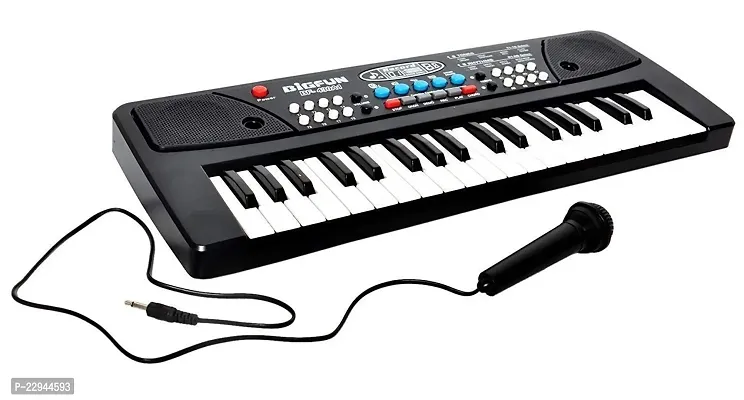 Key Piano Keyboard Toys For Kids Age 3-4-5-6-10 Years With Dc Power Option Recording Microphone With Usb Charging Electronics Piano Keyboard Musical Toy (Multicolor)-thumb0
