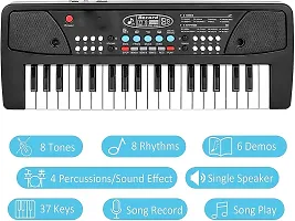 Key Piano Keyboard Toys For Kids Age 3-4-5-6-10 Years With Dc Power Option Recording Microphone With Usb Charging Electronics Piano Keyboard Musical Toy (Multicolor)-thumb3