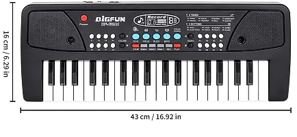 Key Piano Keyboard Toys For Kids Age 3-4-5-6-10 Years With Dc Power Option Recording Microphone With Usb Charging Electronics Piano Keyboard Musical Toy (Multicolor)-thumb4