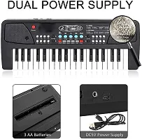 Key Piano Keyboard Toys For Kids Age 3-4-5-6-10 Years With Dc Power Option Recording Microphone With Usb Charging Electronics Piano Keyboard Musical Toy (Multicolor)-thumb1