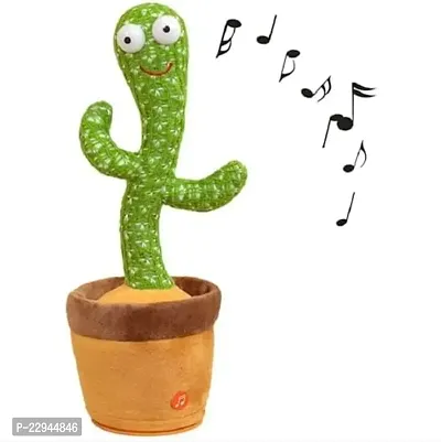 Dancing  Talking Cactus Plush Toys For Kids, Babies Age 3+ Wriggle  Singing Recording Repeat What You Say Funny Electric Speaking Best Gift For Kid (Green)-thumb0