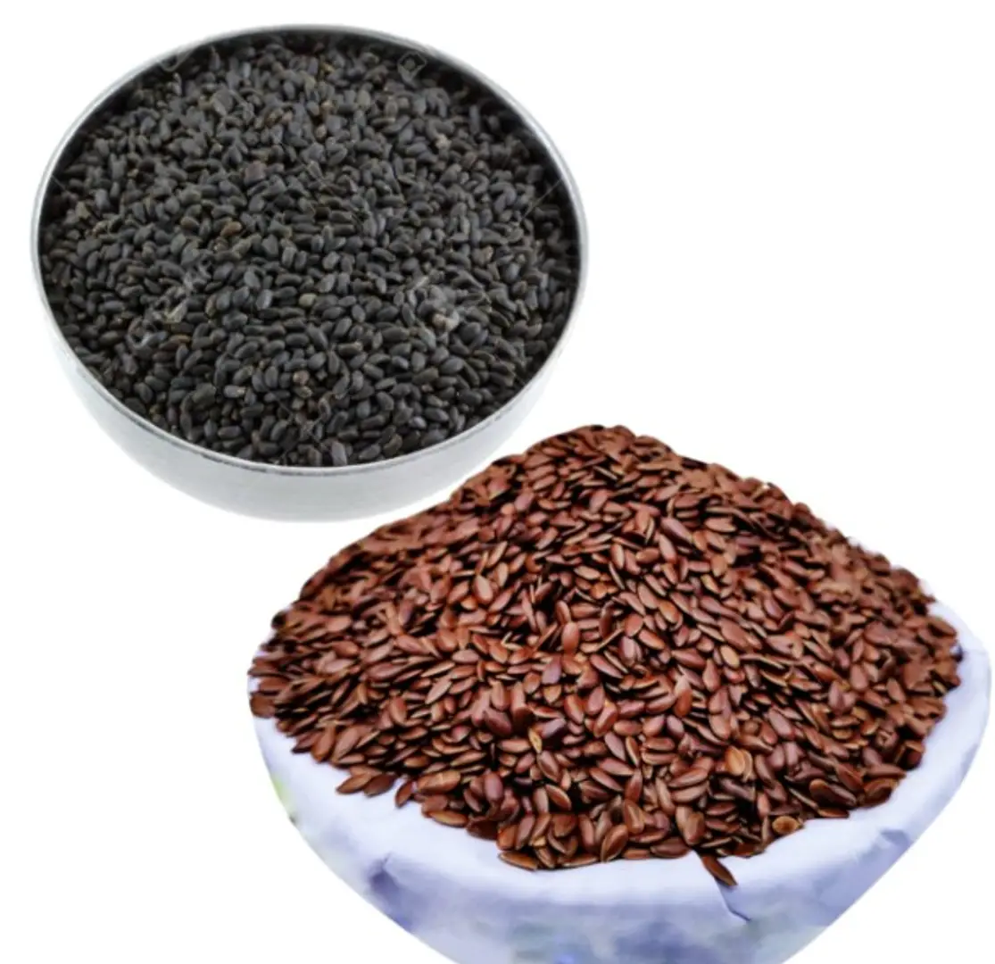 Buy Flax Seeds Basil Seeds Combo Pack of 400gm 200gm each