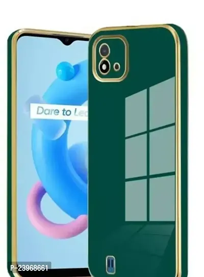 Stylish Green Silicon Mobile Back Cover For Realme C11 2021