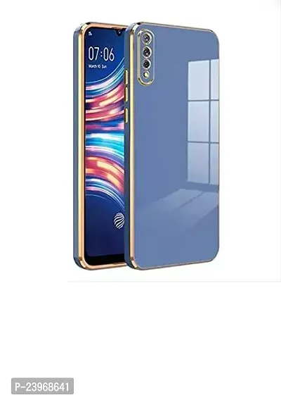 Stylish Blue Silicon Mobile Back Cover For Vivo S1