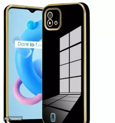 Stylish Black Silicon Mobile Back Cover For Realme C11 2021