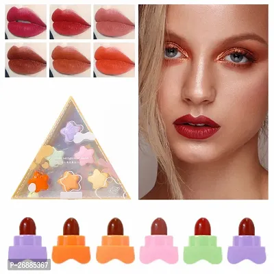 Professional 6 Colors Monster Capsule Mini Star Matte Lipstick Set Cup Lipstick Matte Velvet Cute Lipstick Makeup Gift Set for Women and Girls-thumb0