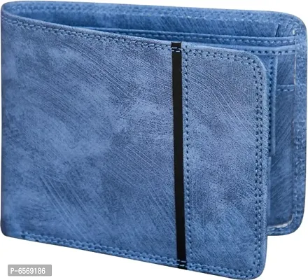 DENNY BLACQ Men Blue Artificial Leather Wallet