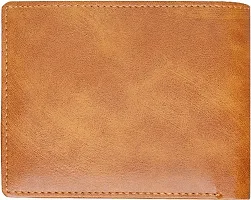 Men Casual, TAN Artificial Leather Wallet - Regular Size  (7 Card Slots)-thumb4