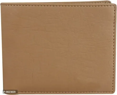 Men Casual, BEIGE Artificial Leather Wallet - Regular Size  (8 Card Slots)-thumb4