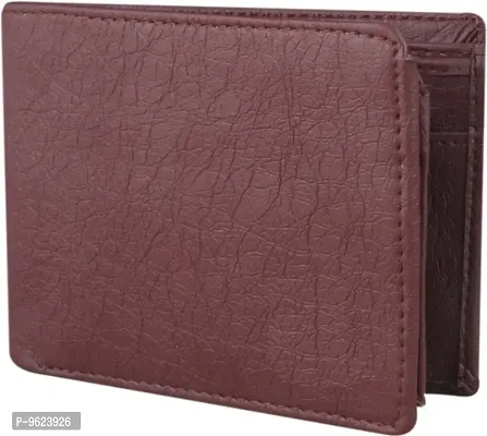 Men Casual, BROWN Artificial Leather Wallet - Regular Size  (5 Card Slots)