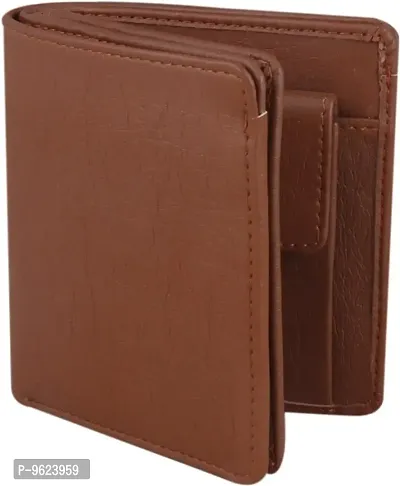 Men Casual, TAN Artificial Leather Wallet - Regular Size  (7 Card Slots)