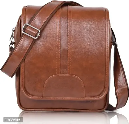 TAN Men Sling Bag - Medium-thumb0