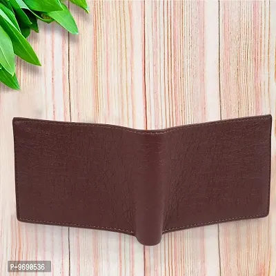 Men Casual brown Artificial Leather Wallet-thumb4