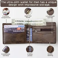 Men Casual brown Artificial Leather Wallet-thumb1