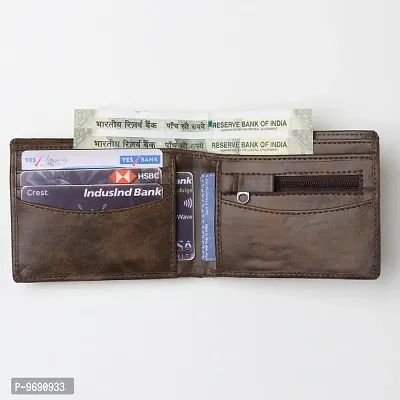 Men Casual brown Artificial Leather Wallet-thumb4