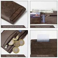 Men Casual brown Artificial Leather Wallet-thumb4