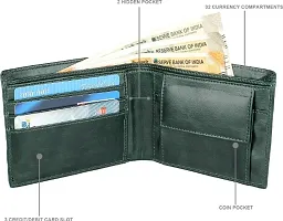 Men Casual GREEN Artificial Leather Wallet-thumb2