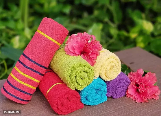 KSC Shop Cotton Hand Towel 550 GSM (Set of 6, Multicolor)-thumb2