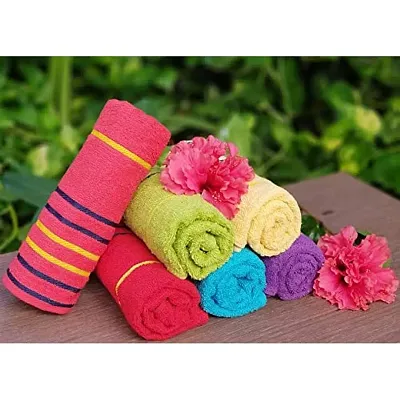 KSC Shop Cotton Hand Towel 550 GSM (Set of 6, Multicolor)