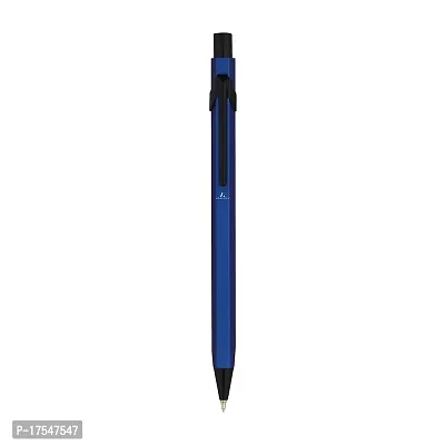 ADALRICH SIXER Metal Ball Pen | Good pen for Work from home, office, etc, | write to inspire | Matte Blue Body | Shining Black Parts | Tic tic mechanism | Single Pen box