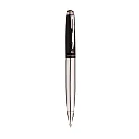 Adalrich Black Steel Metal Ball pen | Shining Black Top | Steel Barrel | Ideal for Gifting | Shining chrome parts | Twist mechanism | Single Pen box | Metal refill-thumb2