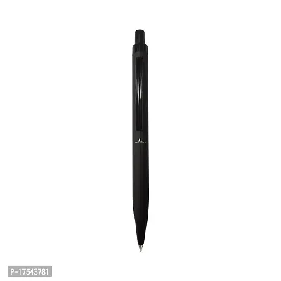 ADALRICH BLACKY Metal Ball Pen | Set of 4 | Good pen for smooth, fine writing | Matte Black Finish | Tic-tic Mechanism | Premium Gift Box | Plastic Jotter refill | write to inspire | classy finish