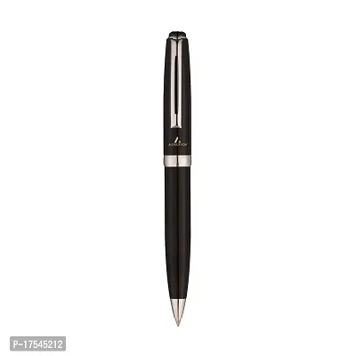 Adalrich Power CP Metal Ball pen in a premium Gift Box | Metal Jotter Refill | Black body with Shining Steel Appointments | Twist mechanism | Ideal for Gifting