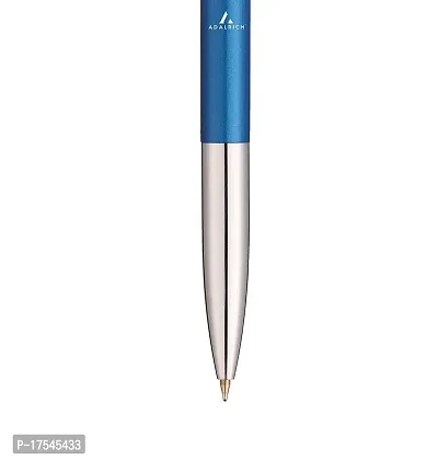 Adalrich ZIAN BLUE METAL Ball Pen | Set of 3 | Shining Blue Barrel Body with Steel Parts | Metal Jotter Refill | Single Gift Box | Tik-tic Mechanism-thumb2