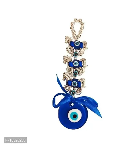 RABARIKAA Three Horse Evil Eye Hanging for Home, Office  Car.